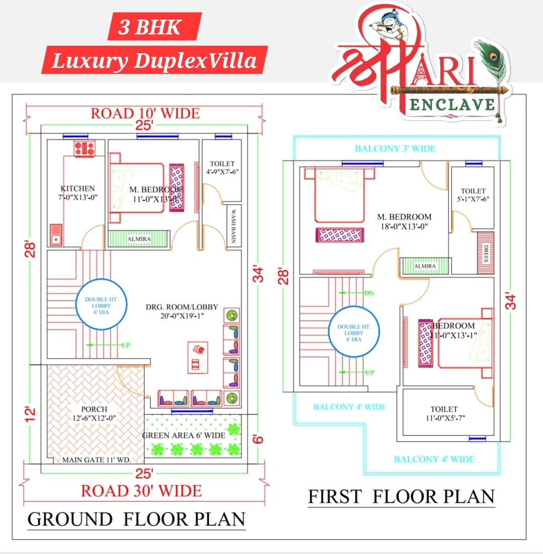 3BHK luxury duplex villa at Shree Hari Enclave